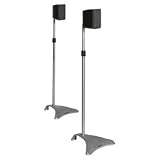Atlantic Satellite SPSCUR47 2 Speaker Stands (Titanium)