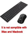 Black Wireless Keyboard & Mouse Combo for Dell computer