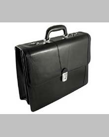 Bosca Old Leather Double Gusset Briefcase - BLACK