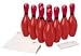Sporting Goods : Bowling Pins Weighted (Red) w/Set-up Sheet & Score Pad