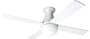 42" Modern Fan Gloss White Ball Hugger Ceiling Fan