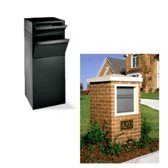 Curbside Delivery Mail Vault with Locking Letterbox Color: Black