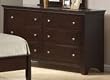 Bedroom Dresser with Storage Drawers - Deep Brown Finish