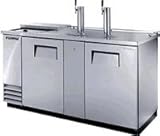 True TDD-3CTS Stainless Steel Direct Draw Keg Cooler | 3 Keg Capacity