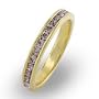 14k Gold Plated Simulated Light Amethyst Swarovski Crystal Band