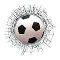 Shattersports Soccer 3-D Static Cling Window Decal
