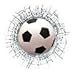 Shattersports Soccer 3-D Static Cling Window Decal