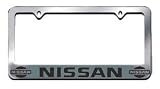 Nissan Logo Chrome License Plate Frame with 2 free caps