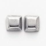 Sterling Silver Solid Polished Square Earrings