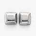 Sterling Silver Solid Polished Square Earrings