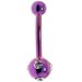 Electric Purple TITANIUM Tiffany Ball Belly Button Ring