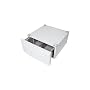 Tall Laundry Pedestal with Drawer in White