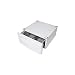 Tall Laundry Pedestal with Drawer in White