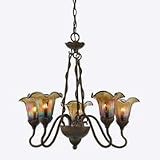 Salamander Glass Studio Five-Light Chandelier