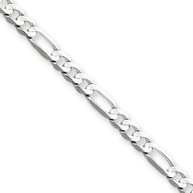 14kWhiteGold6.0mmOpenConcaveFigaroChain-20Inch-LobsterClaw