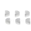 tomaxx 4x Aufsatz In-Ear Gummi Silikon White Ohrpolster Ersatz (weiche Silikon im wei�)f�r fast alle In-Ear Headset, Kopfh�rer z.B von LG, Samsung, BlackBerry, Nokia, Sony Ericsson, Motorola, Jabra, HTC u.s.w.