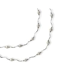Sterling Silver Double Spiral And Laser Cut Bead Necklace - 20 Inch