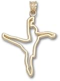 Dancer Pierced Silhouette Charm/Pendant -14K/10K, Stainless Steel or Gold Plated