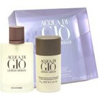 Acqua Di Gio By Giorgio Armani For Men Edt Spray 3.4 Oz & Alcohol Free Deodorant Stick 2.6 Oz - B002XITZH6