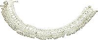 Childrens Toyshop  Jewelry : Sterling Silver Ankle Bracelet Pairs Indian Foot Jewelry 104.5 gms. 9.75 " (sanklt020)