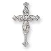 10k White Gold .10ct Diamond Cross Pendant