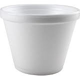 8 oz Foam Ice Cream Dish Containers: Sleeve of 50
