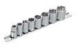 3/8 Driver Socket, CRV 3/8 to 13/16 Inch - 9 Pieces