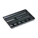 Drawer Organizer, 9-Section, 14Wx9-1/8Dx1-1/8H, Black RUB45706