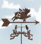 Flying Pig Garden Stake Weathervane