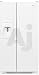 Amana ASD2325KEW 23 Cu. Ft. Side-By-Side Refrigerator with Five Button Electronic FrontFill & PuriClean II Water Filter: White