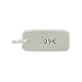 Rectangular LOVE Double Sided Engraved Charm or Pendant for Bracelets or Necklaces in Sterling Silver, #8361