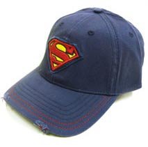 DC Comics Superman Logo Distressed Fitted Baseball Hat