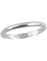 Kids Jewelry - 14K White Gold Plain Band Ring (Size 3)