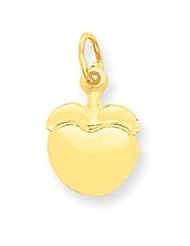 14k Gold Apple Charm