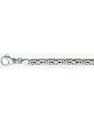 5mm White Gold Bizantina (Byzantine) Chain 26"