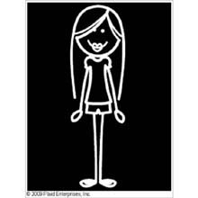 Plaid Me & My Peeps Family Auto Decal: Teen Girl