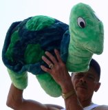 BIG 32 LONG SOFT STUFFED TURTLE - PLUSH ANIMAL TOY - AMERICAN MADE IN THE USA AMERICA