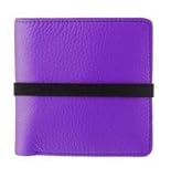 Marc By Marc Jacobs Pebble Leather Elastic Billfold Wallet Purple