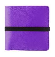 Marc By Marc Jacobs Pebble Leather Elastic Billfold Wallet Purple