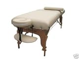 Cream 77 Long 30 Wide 4 Pad Portable Massage Table Spa Bed