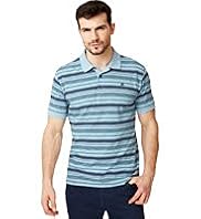 North Coast Pure Cotton Textured Striped Polo Shirt