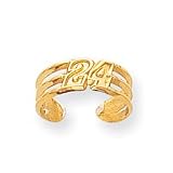 14k NASCAR Jeff Gordon Number 24 Toe Ring