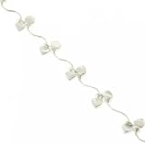 New Solid Sterling Silver Vine of Hearts Bracelet 8.5