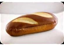 Orlando Hinged Sliced Pretzel Hoagie Bun, 4.4 Ounce -- 72 per case.