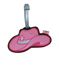 Pink Cowgirl HAT Western Luggage Suitcase TAG Id