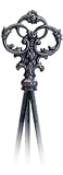 Victorian Circles Finial Natural to Rusted Garden Vine Tripod Trellis
