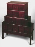 Leslie Dame Enterprises CD375C - Apothecary Style Storage Cabinet - Distinctive Cherry