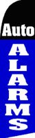 Auto Alarm (Black/Blue) Feather Flag (11.5 x 2.5 Feet)