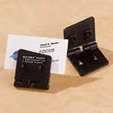 One-Sheet Business Card 2-Hole Punch for 2-1/4 x 4 Card Files, Plastic, Black