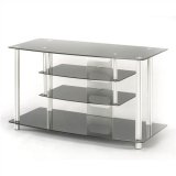 Symphony Stands 12296D 4-Tier Black and Metal TV Stand